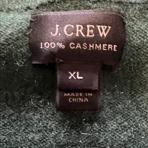 J.Crew Dark Green Cashmere Sweater XL